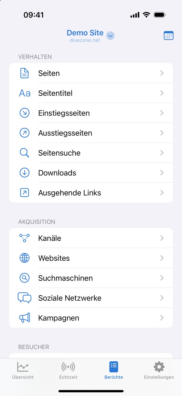 Liste der Berichte